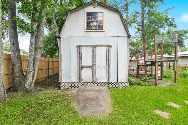 453 Olive Dr, Slidell, LA 70458 - view of shed featuring a fenced backyard
