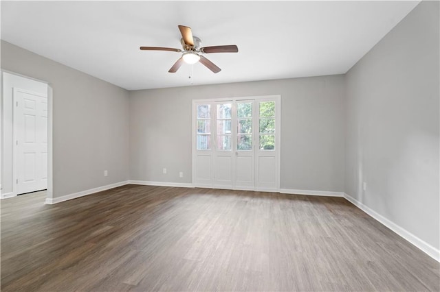 5720 Count Ln, New Orleans, LA 70126 - empty room with wood finished floors and ceiling fan