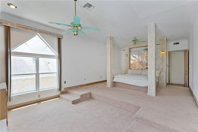 3128 Palm Vista Dr, Metairie, LA 70003 - unfurnished living room featuring carpet and ceiling fan