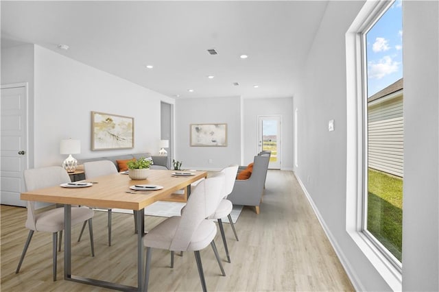 40447 Cara Mae St, Slidell, LA 70461 - dining space featuring light wood finished floors and recessed lighting