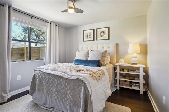 525 Bellview St, River Ridge, LA 70123 - bedroom with wood finished floors and ceiling fan