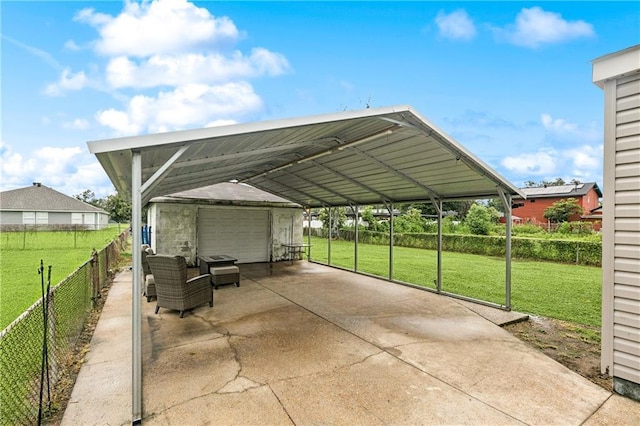 413 Fir St, La Place, LA 70068 - view of car parking with a detached garage