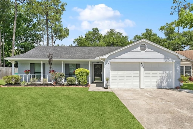 400 W Lake Catahoula Ct, Slidell, LA 70461 - ranch-style home featuring a garage, driveway, and roof with shingles
