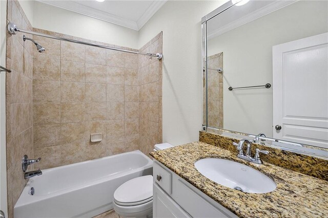 8000 Stonelake Village Ave Unit 406, Baton Rouge, LA 70820 - full bathroom with crown molding, vanity, and bathing tub / shower combination