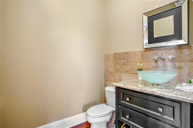 152 Portland St, New Orleans, LA 70124 - half bath with vanity and tile walls