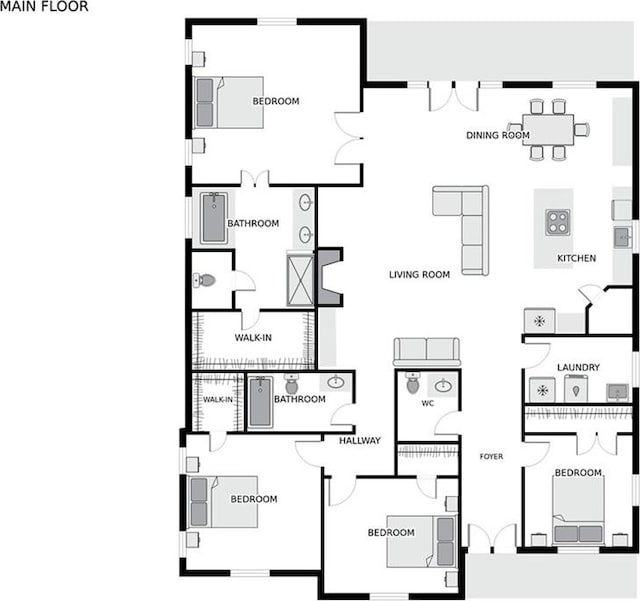 152 Portland St, New Orleans, LA 70124 - view of room layout