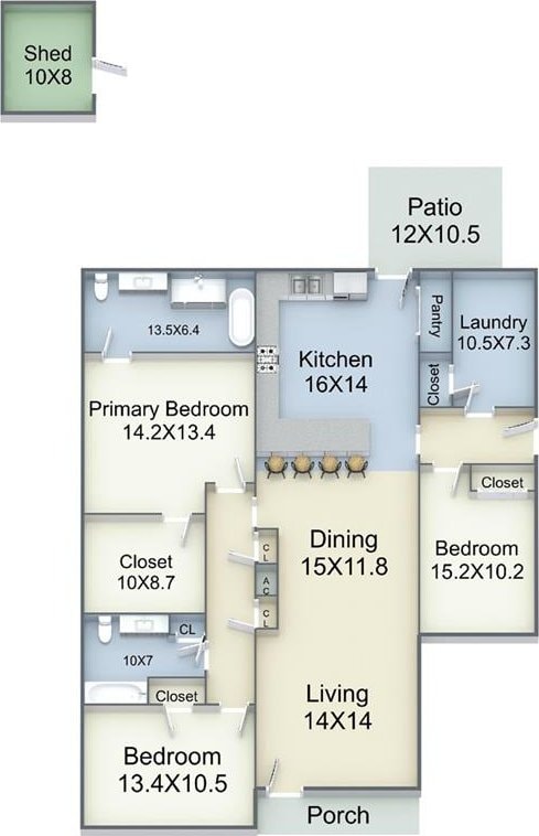 1213 Focis St, Metairie, LA 70005 - view of home floor plan