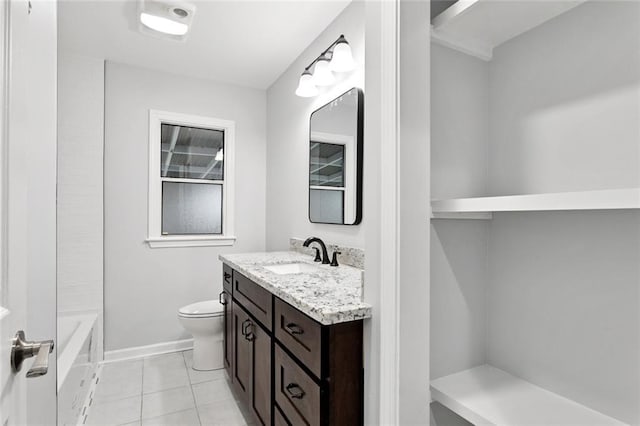 42 Tulip Dr, Gretna, LA 70053 - bathroom with vanity and tile patterned floors