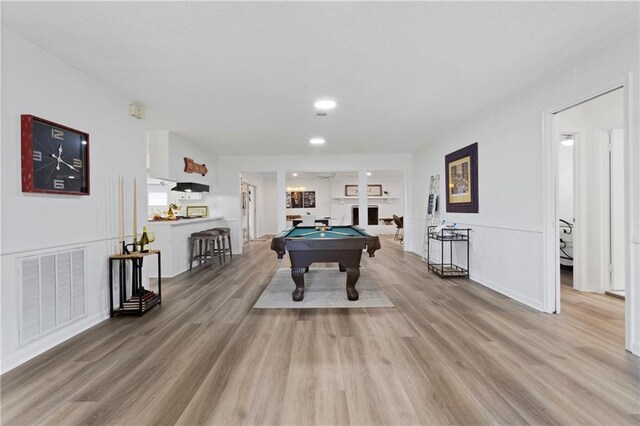 109 Sherry Dr, Hammond, LA 70401 - rec room with pool table, light wood-type flooring, and recessed lighting