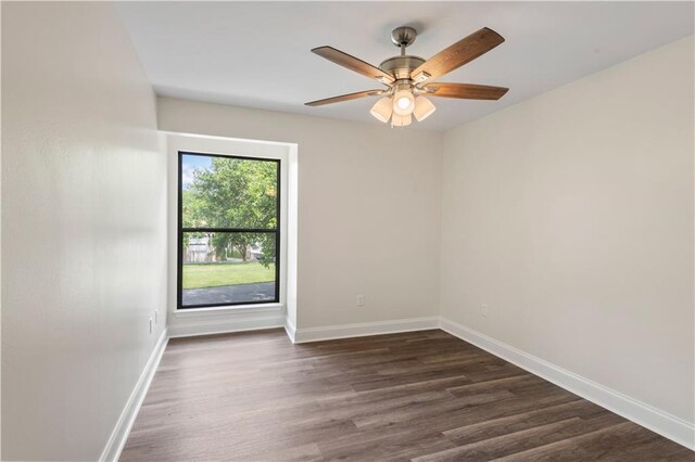 34 Chamale Cv Unit 34, Slidell, LA 70460 - spare room with dark wood finished floors and a ceiling fan