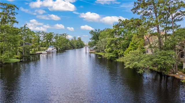 34 Chamale Cv Unit 34, Slidell, LA 70460 - water view with a dock