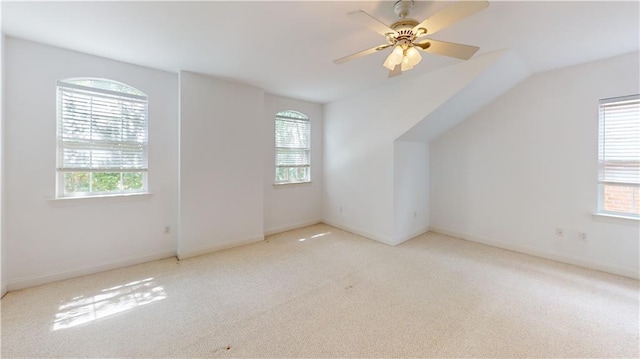 3739 N Hullen St, Metairie, LA 70002 - additional living space featuring carpet, ceiling fan, and lofted ceiling