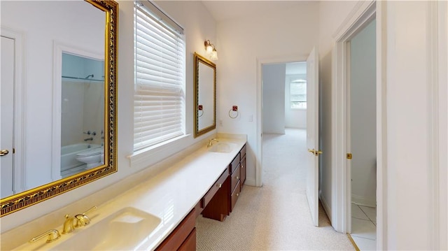 3739 N Hullen St, Metairie, LA 70002 - full bath featuring double vanity and tub / shower combination