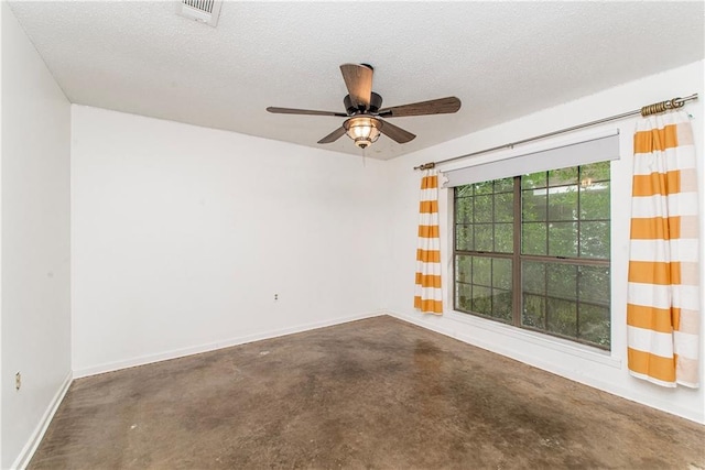 2129 Hamilton St, Franklinton, LA 70438 - unfurnished room featuring concrete flooring, ceiling fan, and a textured ceiling