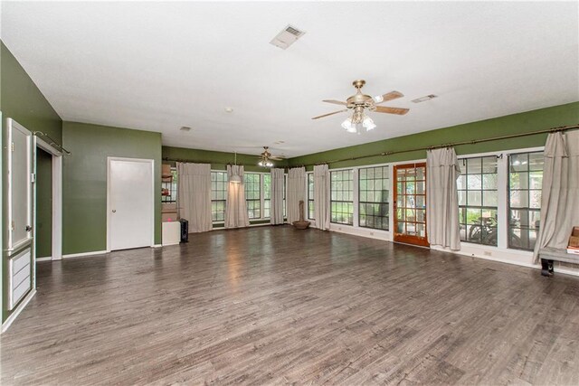 2129 Hamilton St, Franklinton, LA 70438 - unfurnished living room with a ceiling fan and wood finished floors