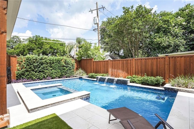 6938 Milne Blvd, New Orleans, LA 70124 - view of pool with a fenced backyard and a pool with connected hot tub