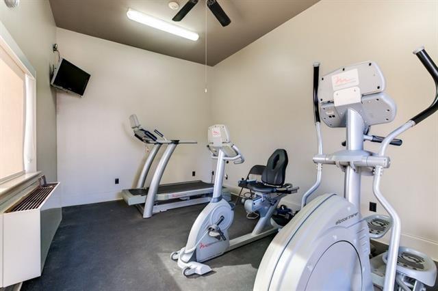 7300 Lakeshore Dr Unit 6, New Orleans, LA 70124 - exercise area with a ceiling fan