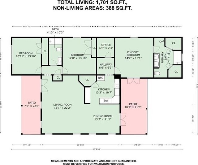 22562 2nd St, Mandeville, LA 70471 - view of room layout