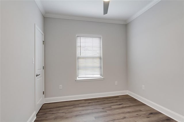 1704-1706 S Dupre St, New Orleans, LA 70125 - spare room with crown molding, healthy amount of natural light, and wood finished floors