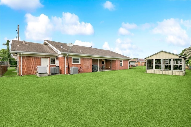 4520 13th St, Marrero, LA 70072 - rear view of property with brick siding and roof with shingles