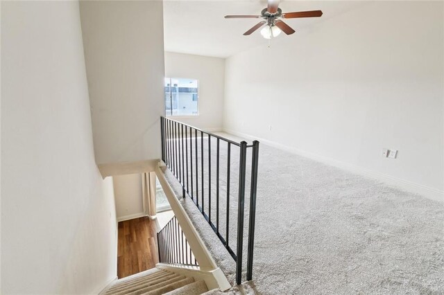 3805 Houma Blvd Unit B221, Metairie, LA 70006 - staircase featuring baseboards and a ceiling fan