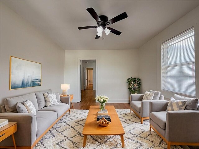 134648 S Dilton St, Metairie, LA 70003 - living area featuring wood finished floors and a ceiling fan