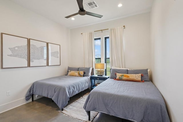 52554 Shore Dr, Franklinton, LA 70438 - bedroom featuring recessed lighting and ceiling fan