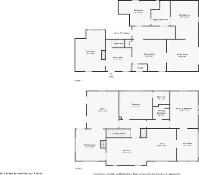 1919 Robert St, New Orleans, LA 70115 - view of floor plan / room layout