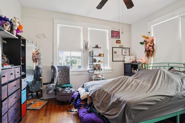 432426 Banks St, New Orleans, LA 70119 - bedroom featuring hardwood / wood-style flooring and ceiling fan
