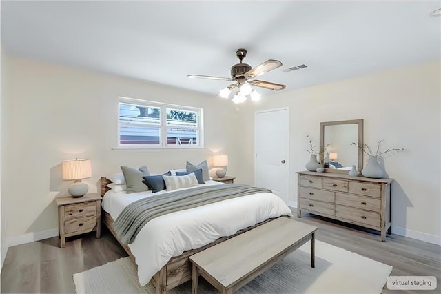 4013 Taft Park, Metairie, LA 70002 - bedroom featuring light wood-style floors and ceiling fan