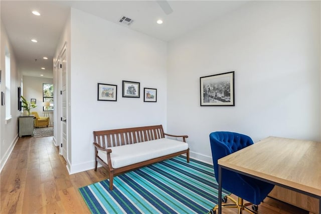 810 N Roman St, New Orleans, LA 70116 - office space featuring light wood-type flooring, recessed lighting, and a ceiling fan