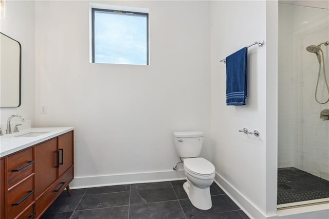 810 N Roman St, New Orleans, LA 70116 - full bathroom featuring vanity, tiled shower, and tile patterned floors