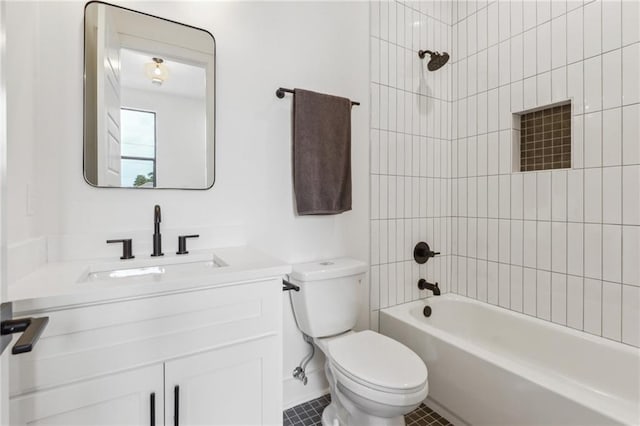 810 N Roman St, New Orleans, LA 70116 - full bathroom featuring vanity, tub / shower combination, and tile patterned flooring