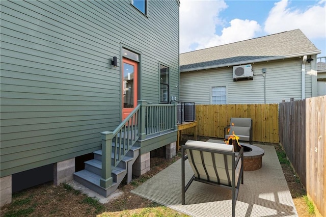 810 N Roman St, New Orleans, LA 70116 - view of patio / terrace with an outdoor fire pit