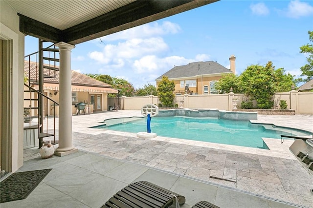 154 Primrose Dr, Belle Chasse, LA 70037 - view of pool featuring a patio area and a fenced backyard