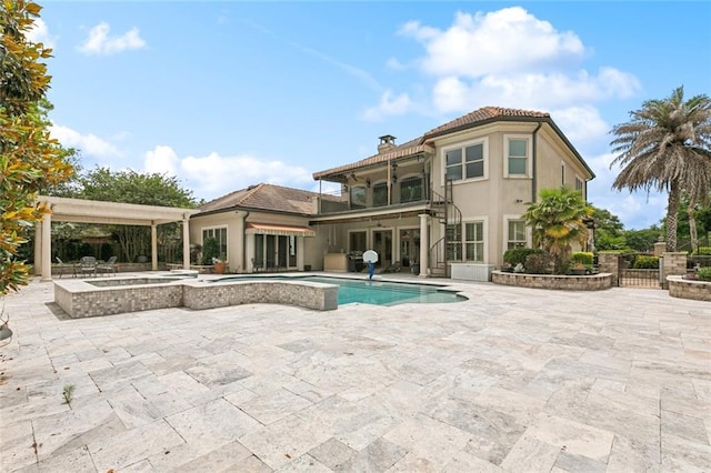 154 Primrose Dr, Belle Chasse, LA 70037 - swimming pool with an in-ground hot tub and a patio area
