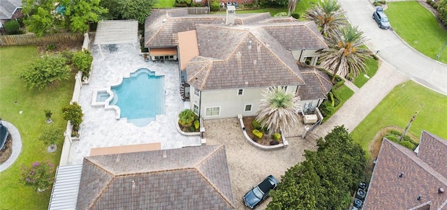 154 Primrose Dr, Belle Chasse, LA 70037 - aerial view of property and surrounding area with a pool