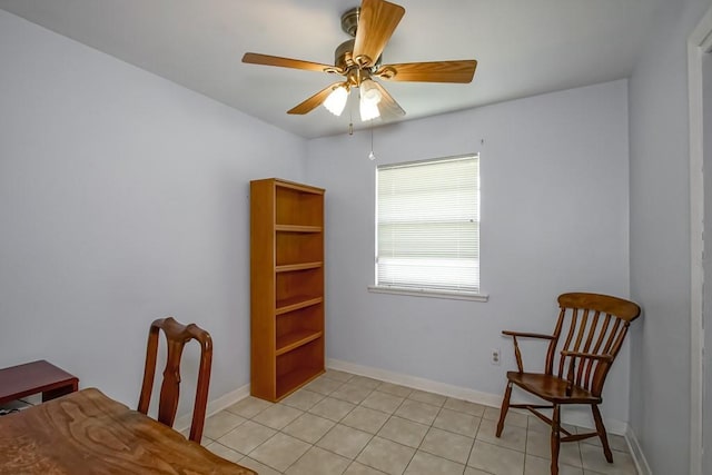 4213 Purdue Dr, Metairie, LA 70003 - unfurnished office with light tile patterned floors and ceiling fan