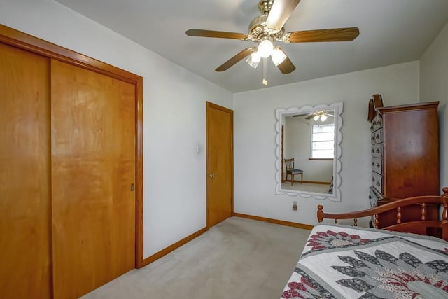 4213 Purdue Dr, Metairie, LA 70003 - bedroom featuring light carpet and a ceiling fan