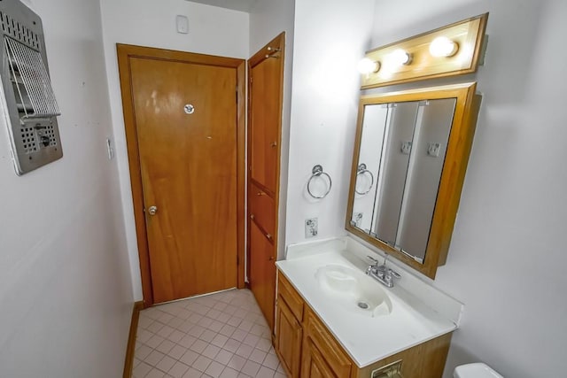 4213 Purdue Dr, Metairie, LA 70003 - half bath with vanity and tile patterned floors