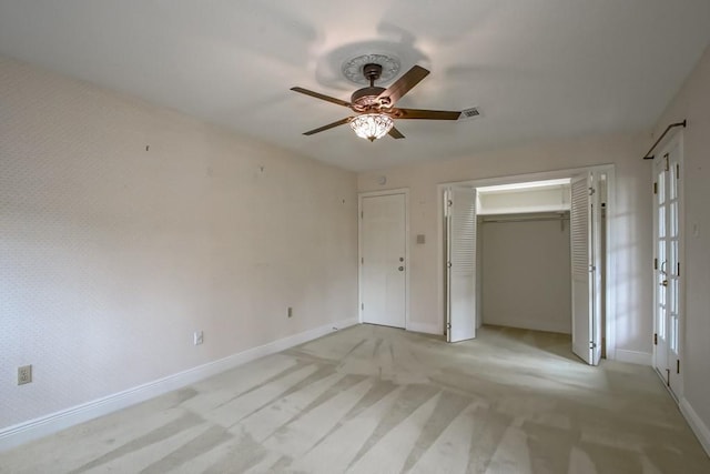 8808 Chretien Point Pl, River Ridge, LA 70123 - unfurnished bedroom with light carpet and a ceiling fan