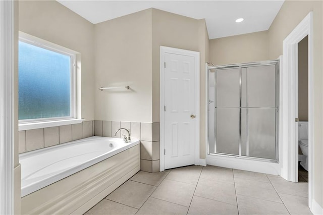 147 Jesuit Bend Dr, Belle Chasse, LA 70037 - full bath with a garden tub, a stall shower, and tile patterned floors