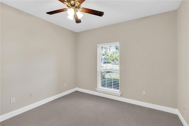 147 Jesuit Bend Dr, Belle Chasse, LA 70037 - spare room with dark colored carpet and ceiling fan