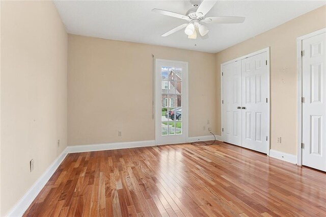 3632 N Hullen St, Metairie, LA 70002 - unfurnished bedroom with light wood finished floors and ceiling fan