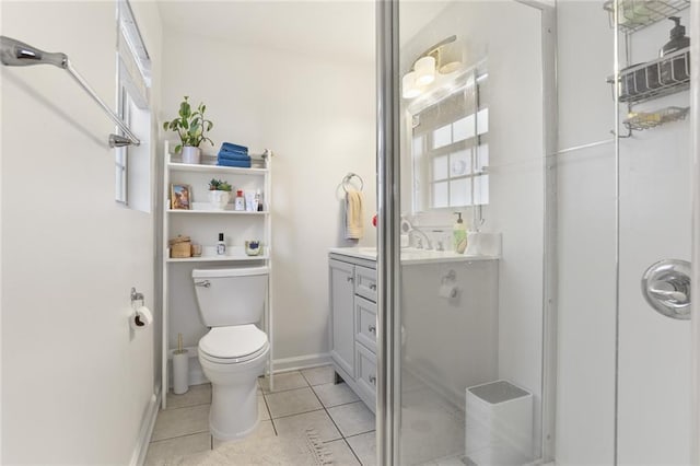 665254 General Diaz St, New Orleans, LA 70124 - bathroom featuring vanity, healthy amount of natural light, tile patterned flooring, and a shower with shower door
