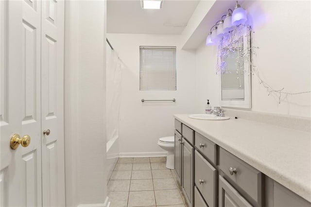 665254 General Diaz St, New Orleans, LA 70124 - bathroom with vanity, tile patterned floors, shower / bath combination with curtain, and a closet