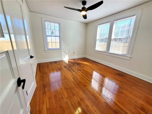 21416 N 12th St, Baton Rouge, LA 70802 - spare room featuring hardwood / wood-style flooring and a ceiling fan