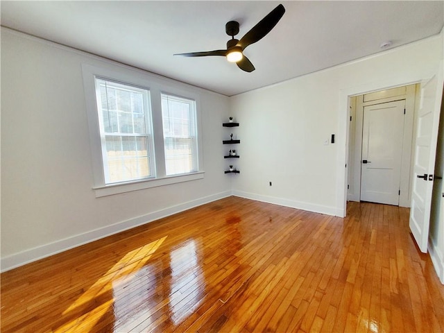 21416 N 12th St, Baton Rouge, LA 70802 - empty room with light wood-style flooring and a ceiling fan