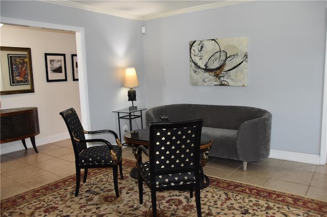 5501 Chatham Dr, New Orleans, LA 70122 - dining room with tile patterned floors and ornamental molding