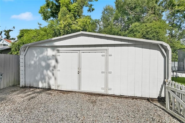 702 Pine St, Madisonville, LA 70447 - view of shed with a trampoline
